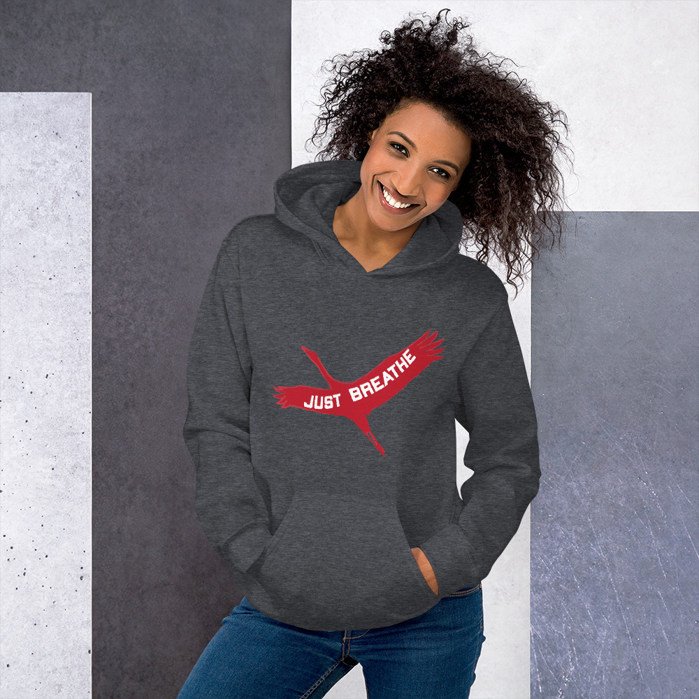 Unisex Hoodie Crane Flying