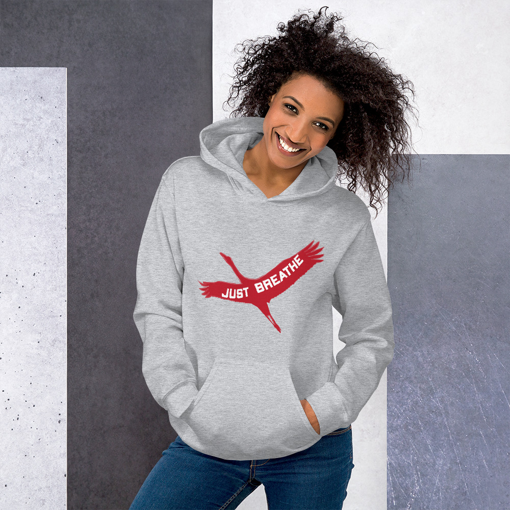Unisex Hoodie Crane Flying - Image 3