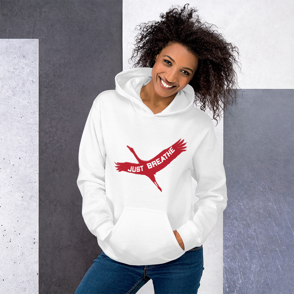 Unisex Hoodie Crane Flying - Image 4